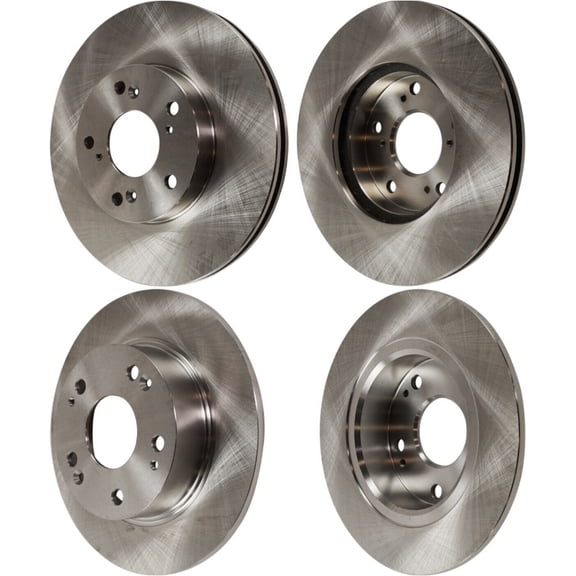 DAMAIJOY 4pcs Disc Brake Rotor Set Kit Front Rear Right Passenger Side Plain Cast Iron for Honda for Accord 2.4L/3.0L 2003-2007 5 Lugs-Number of Lugs Pro-Line Series 42510SDAA00