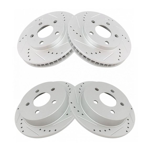 DAMAIJOY 4pcs Disc Brake Rotor Set Kit Front Rear Side for Century 04-05 for Grand Prix 97-03 for Intrigue 98-02 for Montana 99-05 for Regal 97-04 for Trans Sport 97-98 for Venture 98-05