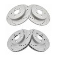 thumbnail image 1 of DAMAIJOY 4pcs Disc Brake Rotor Set Kit Front Rear Side for Lexus for CT200h 2011-2014,for Toyota for Prius 2010-2015 for Prius Plug-in 2012-2015 5 Lug-Wheel Lug Count BD126558 BRA15171, 1 of 5