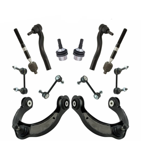 DAMAIJOY 4pcs Front Inner Outer Tie Rods 2pcs Front Sway Bar Linkages 2pcs Front Upper Control Arms 2pcs Rear Sway Bar Linkages 2pcs Front Lower Ball Joints Suspension Kit LH Side for Durango