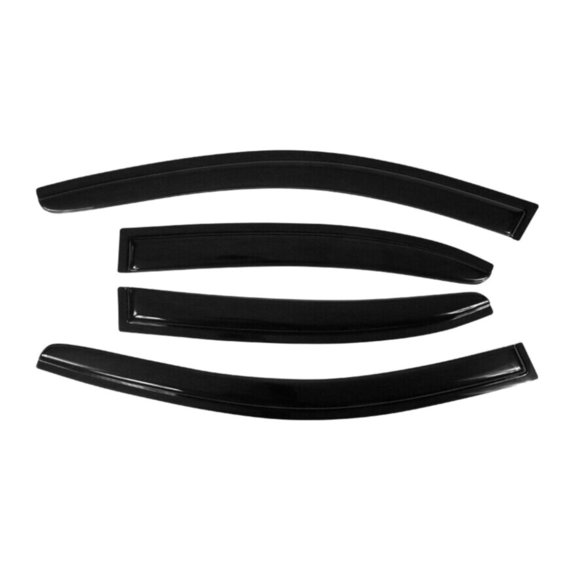DAMAIJOY 4pcs Sun Rain Deflector Guard Window Visors Front Rear Left Driver Right Passenger Side Tape on External Window Slim Acrylic Smoke Tinted for VW for Jetta 2011-2018 FZ-WD-VWJ11