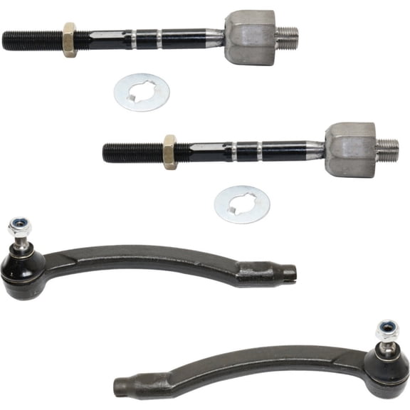 DAMAIJOY 4pcs Suspension Tie Rod End Front Left Driver Right Passenger Inner Outer Interior Inside Side 4Cyl for Mini for Cooper 1.6L 2004-2008 MEV800092 EV800092