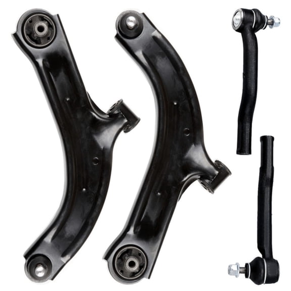 DAMAIJOY 4pcs Tie Rod End Control Arm Suspension Kit Front Side Alloy Steel Coated Greasable for Nissan for Cube 1.8L 2009-2014 for Versa 1.8L 2007-2012 & 1.6L 2009-2011 Mounting Hardware
