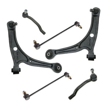 PartsW 6-Piece Front End Kit For Acura MDX (2001-2005) & Honda Pilot (2003-2005) - Tie Rods & Sway Bar Links