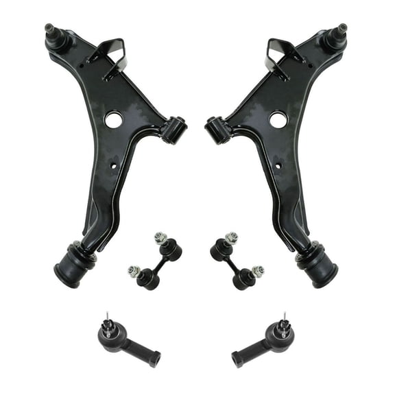 DAMAIJOY 6pc Steering Suspension Kit Control Arms w/Ball Joints Outer Tie Rods Links for Eagle for Talon 90-94,for Mitsubishi for Eclipse 90-94 for Galant 89-93,for Plymouth for Laser 90-94