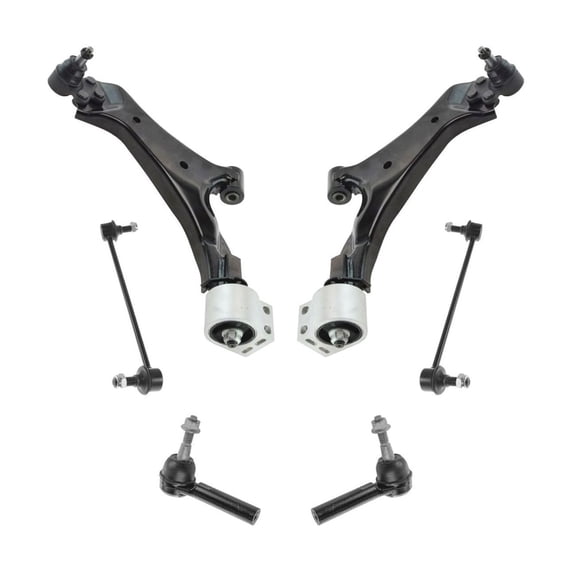 DAMAIJOY 6pc Suspension Kit Lower Control Arms w/Ball Joints Sway Bar Links Tie Rods for Chevy for Equinox 2010-2017,for GMC for Terrain 2010-2017