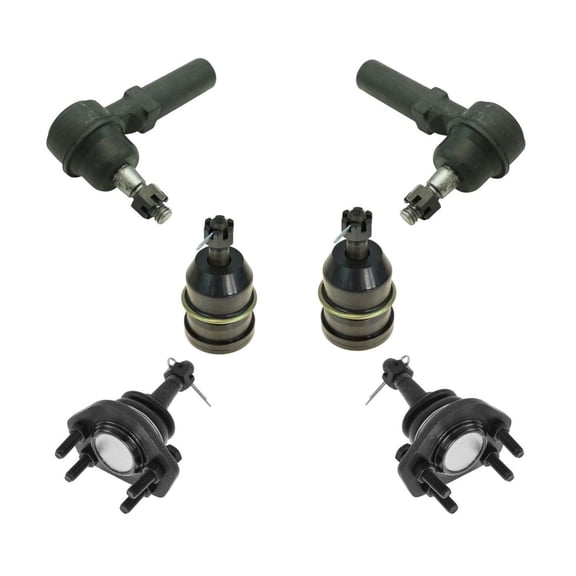 DAMAIJOY 6pc Suspension Kit Upper & Lower Ball Joints Outer Tie Rods for Chevy for Corvette 5.7L 1984-1996