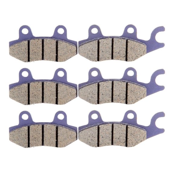 DAMAIJOY 6pcs Disc Brake Pad Set Kit Front Rear Side Semi Metallic Low Ceramic Carbon Fiber Slotted for Honda for Dream 50R 2004 for NSF100 2006 for NSR50 2004
