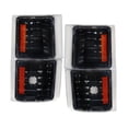 thumbnail image 1 of DAMAIJOY Black Corner Lights C/K Turn Signal Heavy Duty ABS Plastic Housing / Polycarbonate Lens Front Left Right for Tahoe 95-99 for C/K 1500/2500 Suburban 94-99 for C/K 1500/2500/3500 94-98, 1 of 6