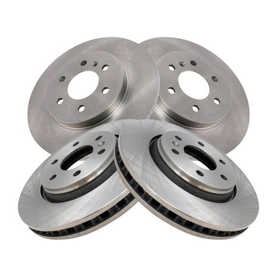 DAMAIJOY Brake Rotor Front & Rear Relay for Buick for Terraza 3.9L 2006-2007,for Chevy for Uplander 3.9L 2006-2009,for Saturn for Relay 3.9L 2006-2007 Sv6 4pcs 6 Lug-Wheel Lug Count