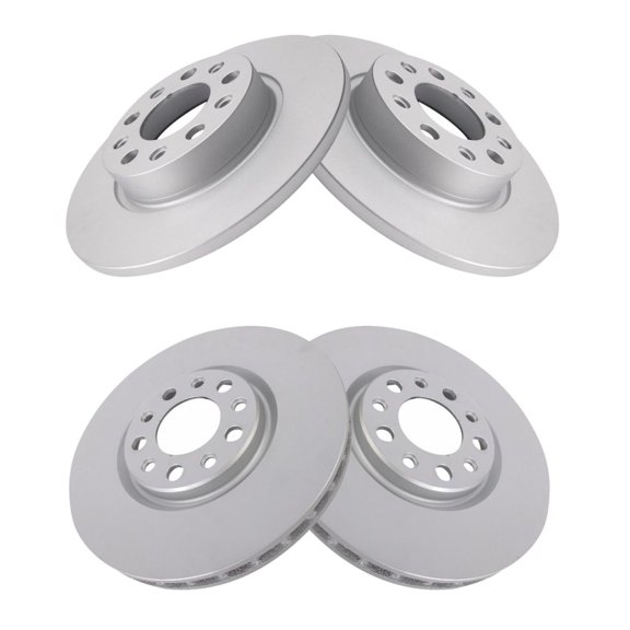 DAMAIJOY Brake Rotor Set 4 Piece for Fiat for 500X 1.4L/2.4L 2016-2018 & 1.3L 2019-2021,for Jeep for Compass 2.4L 2018-2021 for Renegade 1.4L 2015-2018 & 2.4L 2015-2021 & 1.3L 2019-2021