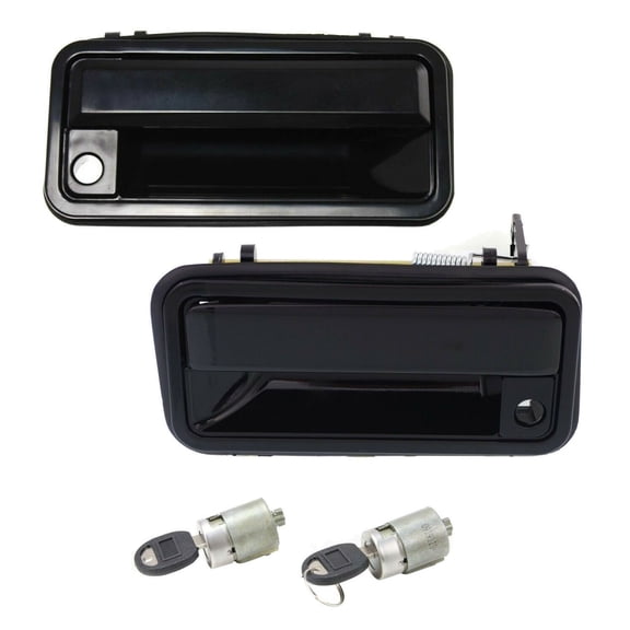 DAMAIJOY Car Door Handle Exterior Front 3 Pieces Chrome with Key Hole for Chevy for C/K 3500/2500/1500,for GMC for C/K 3500/2500/1500 for C3500HD Auto Body Repair-Part Name GM1311172 GM1310172