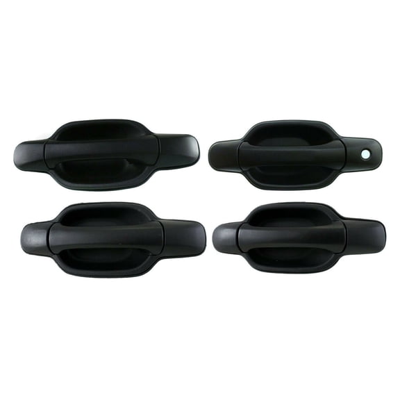 DAMAIJOY Car Door Handle Exterior Front Rear Driver & Passenger Side Left Right 4pcs Black Textured Black with Key Hole for Canyon for Colorado for i- 290 for i- 350 for i- 370