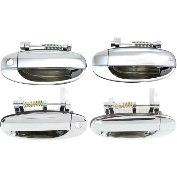 DAMAIJOY Car Door Handle Exterior Front Rear Left Right 4pcs Chrome for Chevy for Aveo LS 2004-2006 & LT/Special Value 2005-2006 for Aveo5 LS/LT 2009-2011,for Pontiac for G3 Base 2009-2010