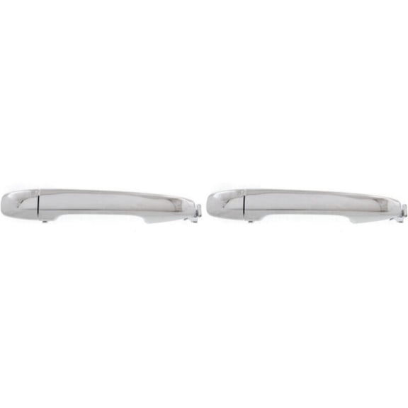 DAMAIJOY Car Door Handle Exterior Rear Driver & Passenger Side Left Right 2pcs Chrome Plastic Without Key Hole for Subaru for Impreza 12-15 for XV Crosstrek 13-15,for Toyota for Sienna 11-17