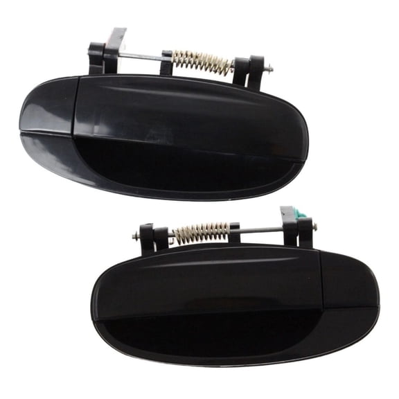 DAMAIJOY Car Door Handle Exterior Rear Left Right 2pcs Smooth Black Without Key Hole for Chevy for Aveo LS 04-06 & LT/Special Value 05-06 for Aveo5 LS/LT 09-11,for Pontiac for G3 Base 09-10