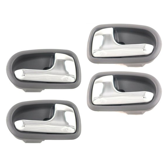 DAMAIJOY Car Door Handle Interior Front Rear Driver & Passenger Side Left Right 4pcs Gray Chrome for Mazda for Protege DX/ES/LX 1995-2003 & SE 2002-2003,for Mazda 626 DX/ES/LX 1993-1997