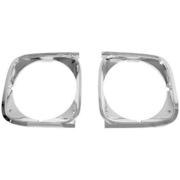DAMAIJOY for Chevy for Chevelle Base/Concours Estate/Greenbrier/Malibu/Nomad/SS 1972 for El Camino Base/Custom/SS 1972 Headlight Bezels Chrome Pair Right & Left