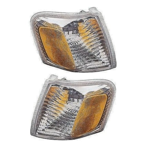 DAMAIJOY Corner Turn Signal Side Marker Parking Light Lamp Pair Set for Ford for Explorer Sport Base 2001-2002 for Explorer Sport Trac XLS/XLT 2003-2005 Without Bulb(S)-Assembly Plastic Lens