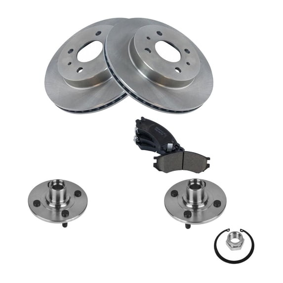 DAMAIJOY Disc Brake Rotor and Pad Set Kit Front Left Driver Right Passenger Side Ceramic Wheel Bearing for Saturn for SC1 for SC2 for SL for SL1 for SL2 for SW1 for SW2 530-01932 BKA52080
