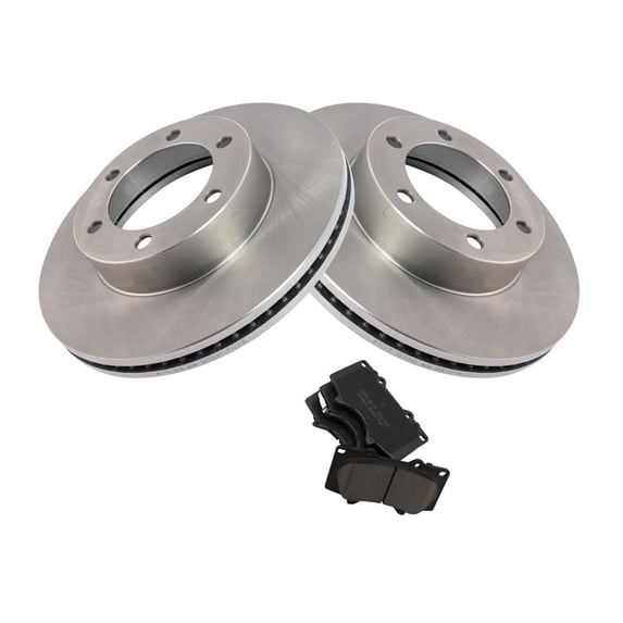 DAMAIJOY Disc Brake Rotor and Pad Set Kit Front Left Driver Right Passenger Side Posi Ceramic Smooth for Toyota for Sequoia 4.7L 03-07 for Tundra 3.4L 00-04 & 4.7L 00-06 & 4.0L 05-06