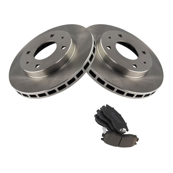 DAMAIJOY Disc Brake Rotor and Pad Set Kit Front Rear Left Driver Right Passenger Side ABS Ceramic Smooth for Colt 1992-1994 for Expo 1992-1995 for Galant 1990-1998 for Summit 1992-1996