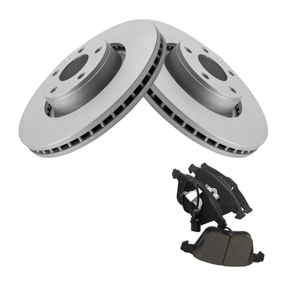 DAMAIJOY Disc Brake Rotor and Pad Set Kit Front Side Ceramic for Audi for A6 3.2L 2007-2011 for A6 Quattro 3.2L 2005-2008 & 4.2L 2005-2011 & 3.0L 2009-2011 CD1111CES BKA24681