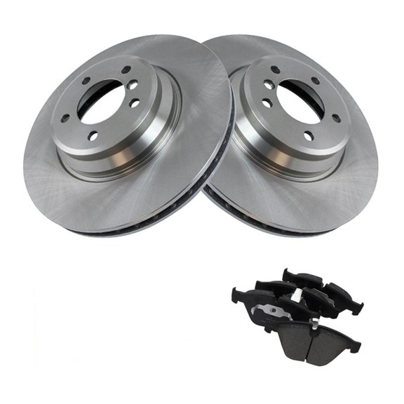 DAMAIJOY Disc Brake Rotor and Pad Set Kit Front Side Ceramic Smooth for BMW for X1 2013-2015 for 335d 2009-2011 for 335i 2007-2013 & xDrive 2009-2013 for 335is 2011-2013 for 335xi 2007-2008