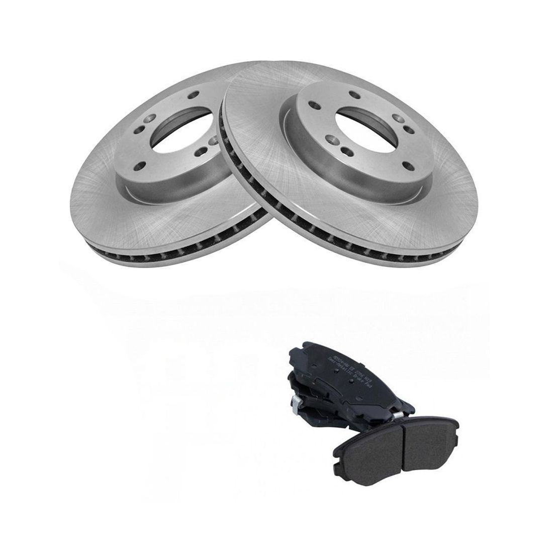 DAMAIJOY Disc Brake Rotor and Pad Set Kit Front Side Metal Semi ...