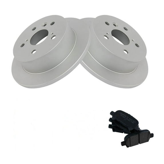 DAMAIJOY Disc Brake Rotor and Pad Set Kit Rear Side Ceramic Coated for Toyota for Avalon 3.5L 2005-2007 for Camry 2.4L/3.0L 2002-2006 & 3.3L 2004-2006 for Solara 2.4L/3.3L 2004-2008 BKA24141