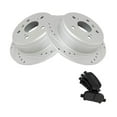 thumbnail image 1 of DAMAIJOY Disc Brake Rotor and Pad Set Kit Rear Side Metal Semi-Metallic for Toyota for Camry 2.2L/3.0L 2000-2001 for Solara 2.2L 1999-2001 & 3.0L 1999-2003 & 2.4L 2002-2003 BD125217 446633060, 1 of 9