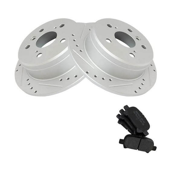 DAMAIJOY Disc Brake Rotor and Pad Set Kit Rear Side Metal Semi-Metallic for Toyota for Camry 2.2L/3.0L 2000-2001 for Solara 2.2L 1999-2001 & 3.0L 1999-2003 & 2.4L 2002-2003 BD125217 446633060
