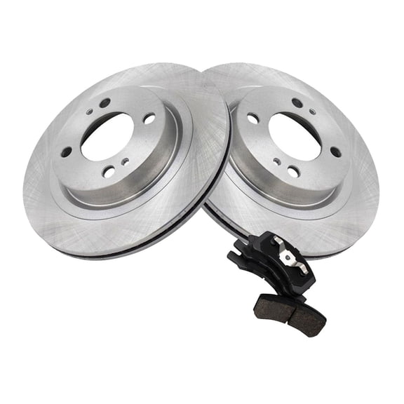 DAMAIJOY Disc Brake Rotor and Pad Set Kit Front Side Ceramic for Mitsubishi for Mirage G4 1.2L 2017-2020 4 Lug-Wheel Lug Count 4605B530 BKA14519