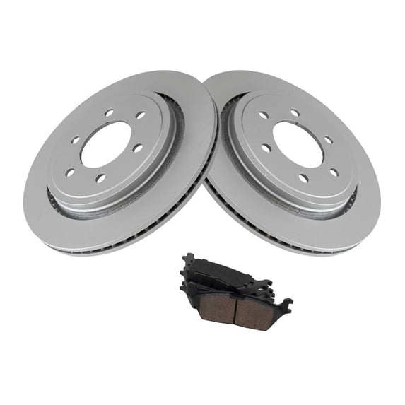 DAMAIJOY Disc Brake Rotor and Pad Set Kit Rear Side Ceramic G-Coated Truck for Ford for F150 2.7L/3.5L/5.0L 2015-2017