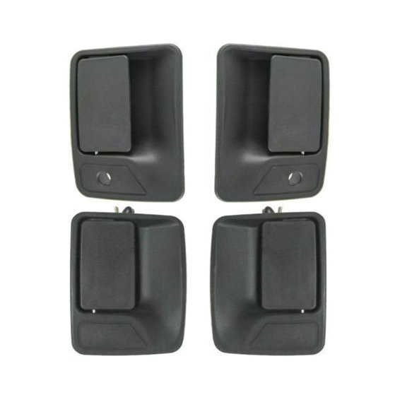 DAMAIJOY Door Handle Exterior Front Rear Left Right 4pcs Black Textured for Ford for Excursion for F250 SuperDuty for F350 SuperDuty for F450 SuperDuty for F550 SuperDuty 1ADHS01497 DHA36646