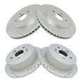 thumbnail image 1 of DAMAIJOY Drilled Brake Rotor Set 4 Piece for Lexus for RX330 3.3L 2004-2006 for RX350 3.5L 2007-2009 for RX400h 3.3L 2006-2008,for Toyota for Highlander 3.3L 2006-2007 2864786892, 1 of 1