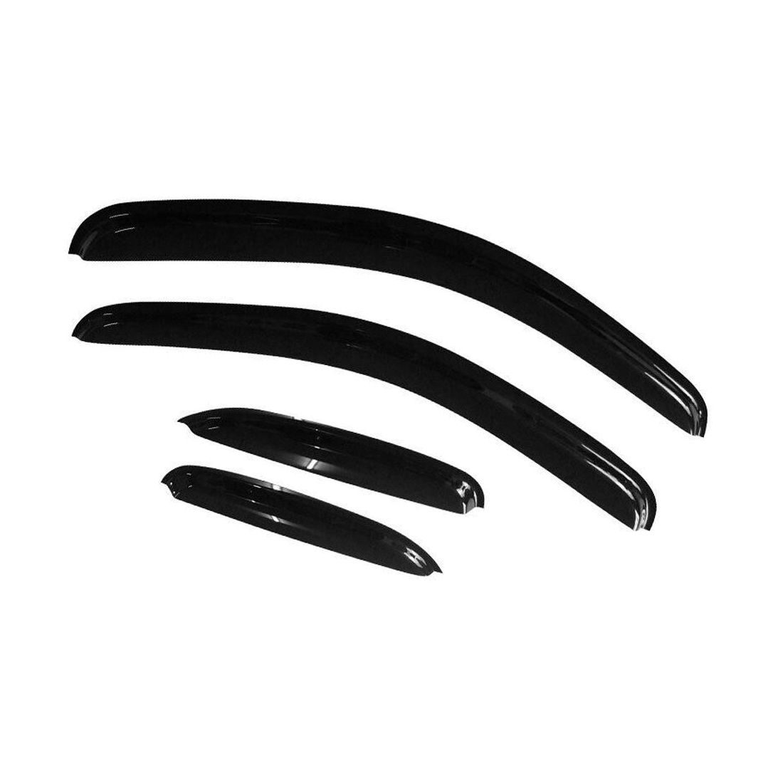 DAMAIJOY Extended Cab Window Visors Rain Sun Guard Vent Acrylic Front ...