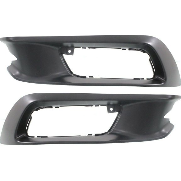 DAMAIJOY Fog Light Trim Set for Honda for Civic DX/EX-L//HF/LX/Si 2012 Left & Right Textured Black Plastic 2pc