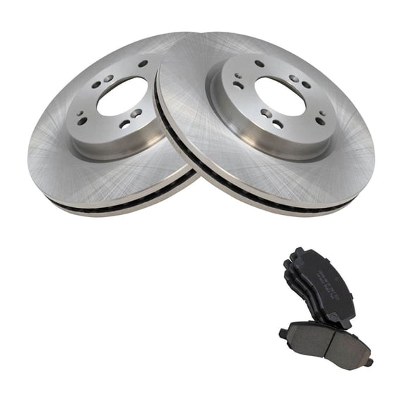 DAMAIJOY Front Ceramic Brake Pad & Rotor Kit w/Fluids 5 Lug-Wheel Lug Count for Mitsubishi,for Jeep,for Dodge,for Chrysler