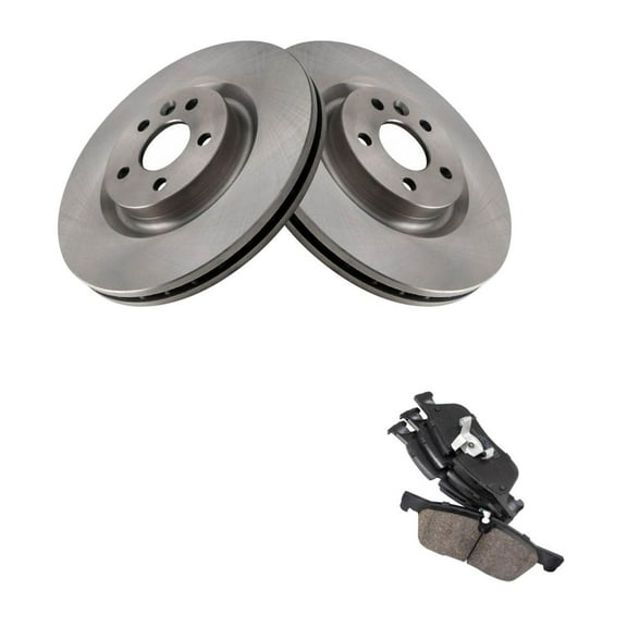 DAMAIJOY Front Ceramic Brake Pads & Rotors Kit for Jaguar for E-Pace 2018,for Land Rover for Discovery Sport 2015-2019 for Rover Evoque 2016-2019