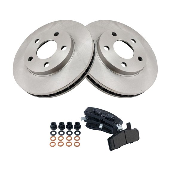 DAMAIJOY Front Ceramic Disc Brake Pad & Rotor Kit Set for Cadillac for DeVille 4.9L 1991-1993 for Fleetwood 4.9L 1991-1992