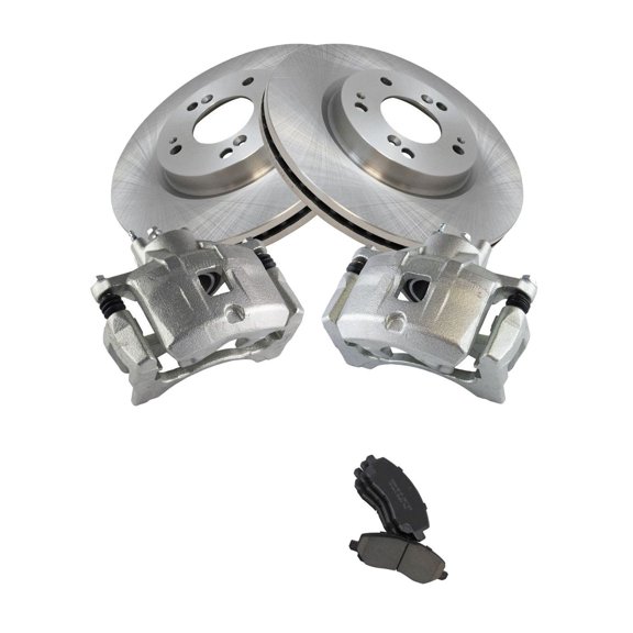 DAMAIJOY Front Ceramic Disc Brake Pads Rotors & Calipers Kit 5 Lug-Wheel Lug Count for Avenger 2008-2014 for Caliber 2007-2012 for Compass 2007-2017 for Patriot 2007-2017 200 2011-2014