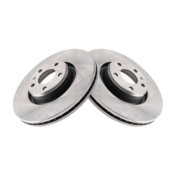 DAMAIJOY Front Disc Brake Rotor Pair Driver & Passenger Sides 2pcs 5 Lug-Wheel Lug Count for Audi for A6 3.2L 2006-2011 for A6 Quattro 3.2L 2005-2008 & 4.2L 2005-2011 & 3.0L 2009-2011