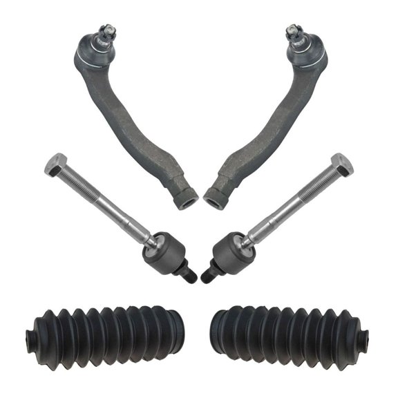 DAMAIJOY Front Inner Outer Boots Driver Passenger Tie Rod Endset 6pc Steering Kit for Acura for Integra 1990-1993