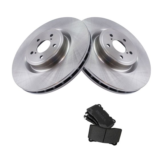 DAMAIJOY Front Posi Metallic Brake Pad & Rotor Kit Set 5 Lug-Wheel Lug Count for Subaru for Impreza 2004