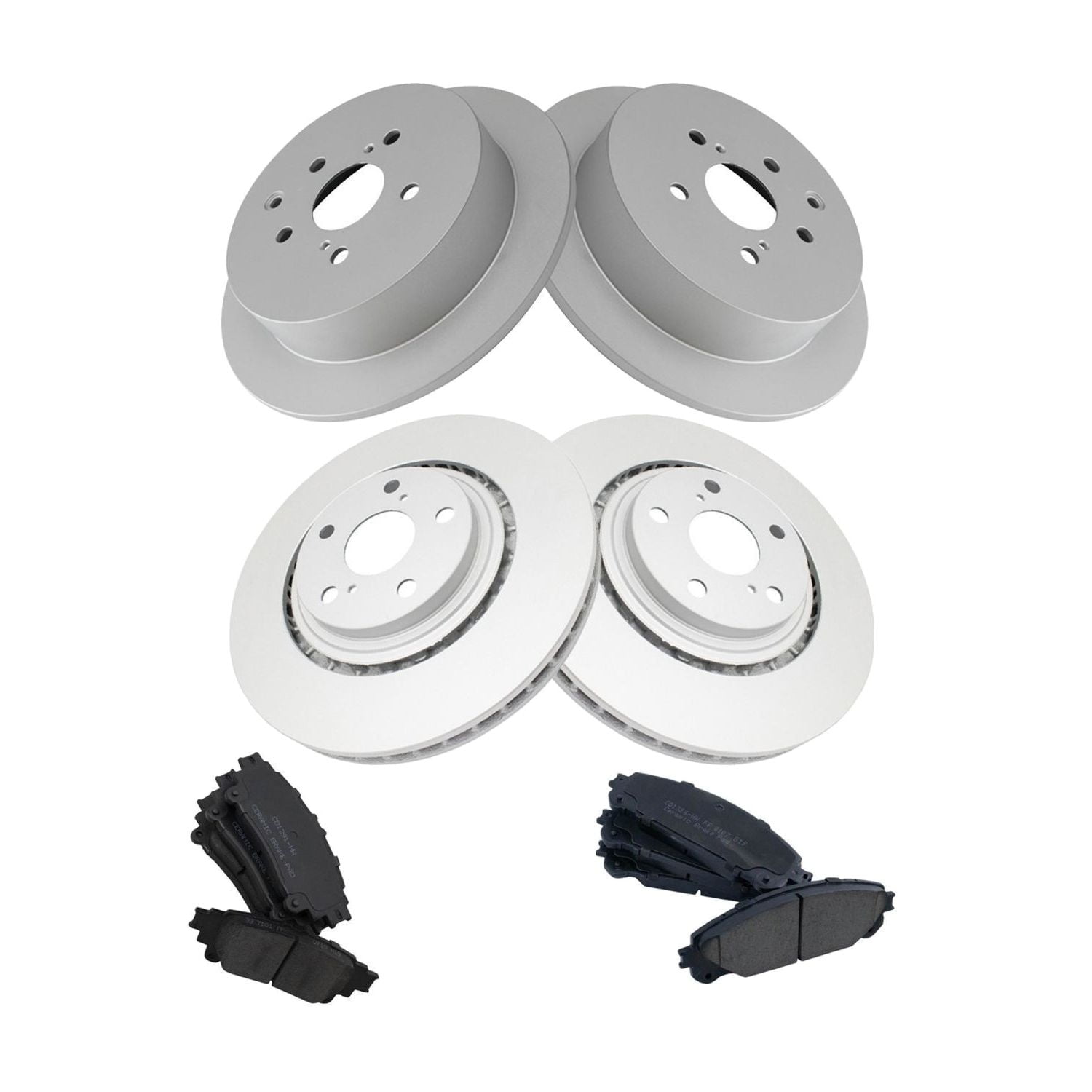 Lexus Rx 350 Rear Brake Rotor Replacement DAMAIJOY Front & Rear Ceramic Brake Pad & Coated Rotor Kit W/ 5 Lug ...