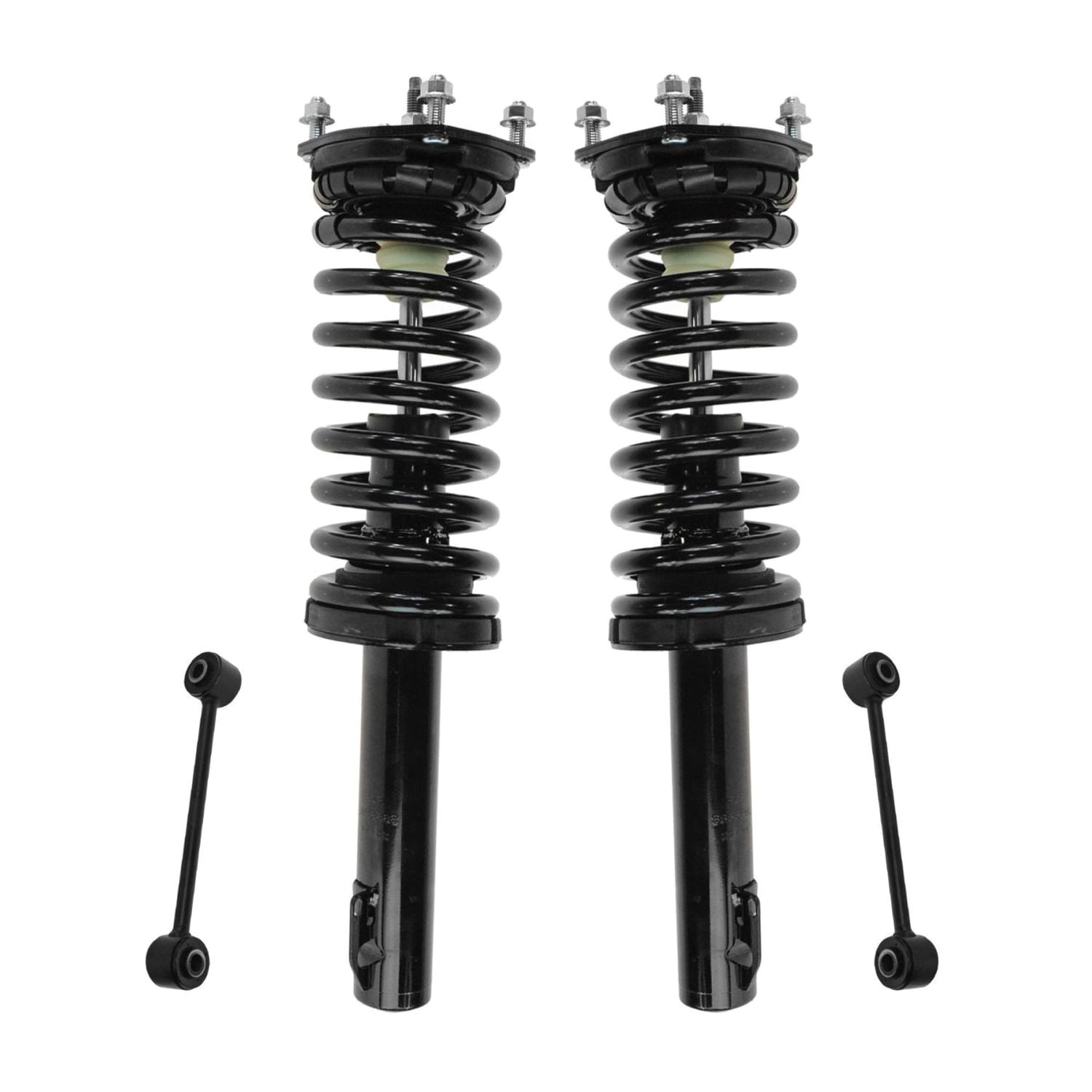 DAMAIJOY Front Suspension Kit Strut & Spring Assemblies with Sway Links 4pcs for Jeep for Commander 4.7L 06-09 & 3.7L/5.7L 06-10 for Grand Cherokee 4.7L 05-09 & 3.7L/5.7L 05-10 & 3.0L 07-09