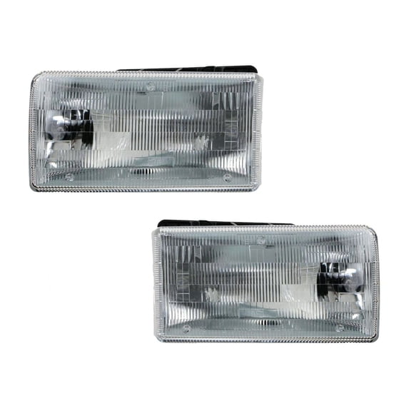 DAMAIJOY Headlamps Headlights Set for Dodge for Dakota LE/S 91-93 & Base/Sport 91-96 & SLT/WS 94-96 Truck with Bulbs 2pcs Clear CS076-B001R LHT01415