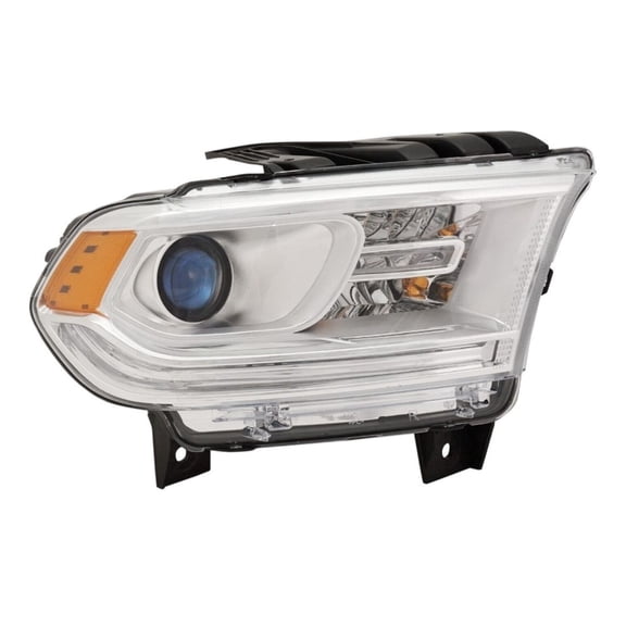 DAMAIJOY Headlight Driving Head Light Headlamp Passenger Right Side Hand Clear Lens Chrome Interior for Dodge for Durango 2016-2020 with Bulb(S)-Assembly -Lighting Technology