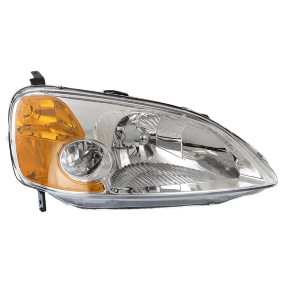 DAMAIJOY Headlight Right Side Clear Lens Headlamp for Honda for Civic DX/EX/HX/LX 01-03 Without Bulb(S)-Assembly 9615564 33101S5PA01